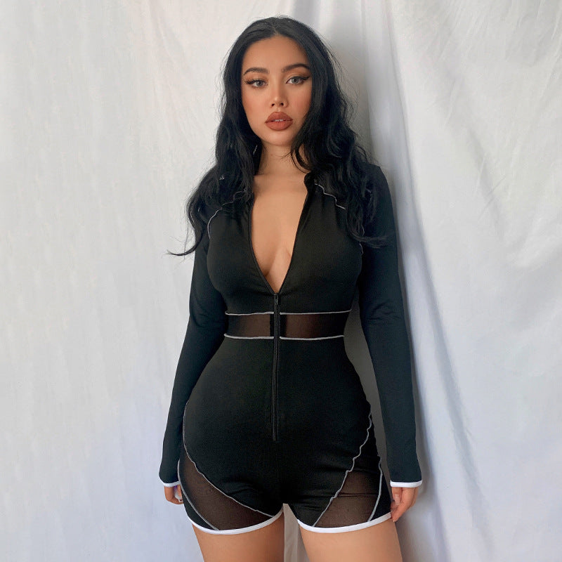 Bella Black Bodycon Romper