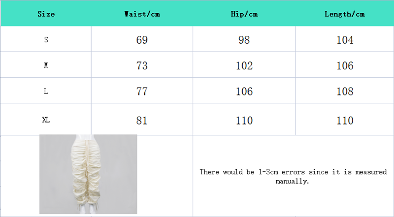 Mid-Waist Cargo Pants Size Chart