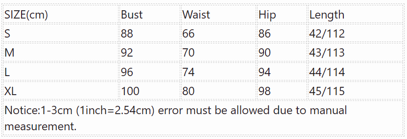 Top and Pant set size chart