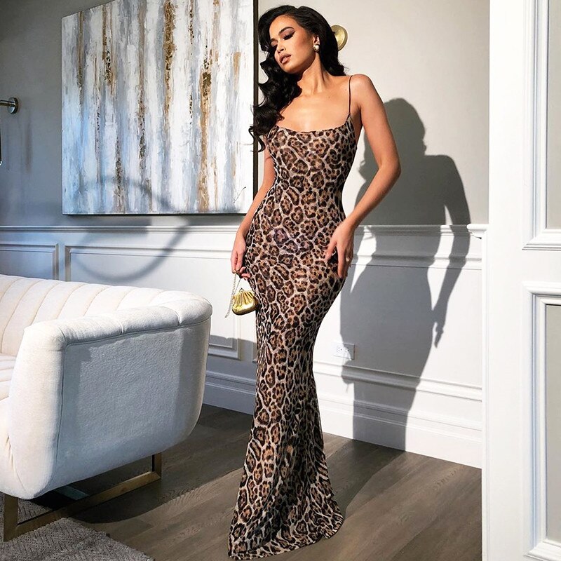 Wildly Cheetah Print Maxi Dress