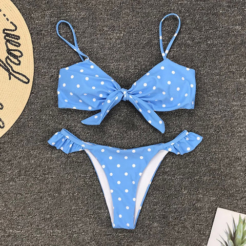 Dot Print Push-Up Bikini