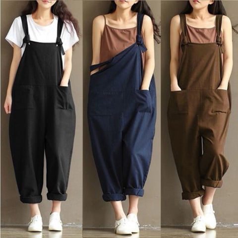 Strap Dungaree Harem Pants Jumper