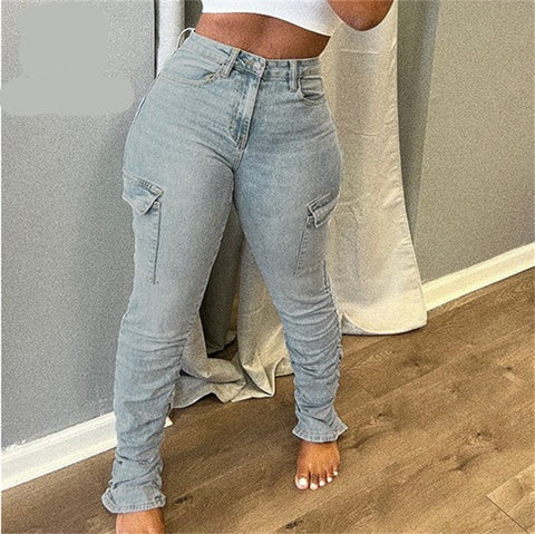 Slay in Stacks Denim Loungewear