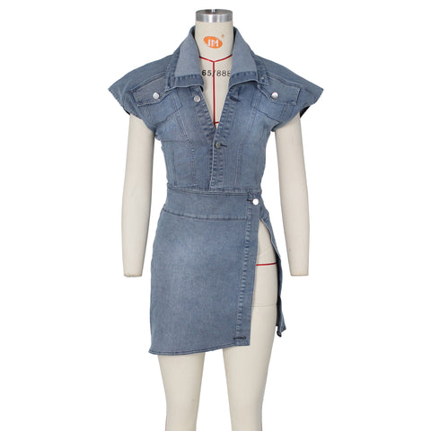  Russian Roulette Denim Dress