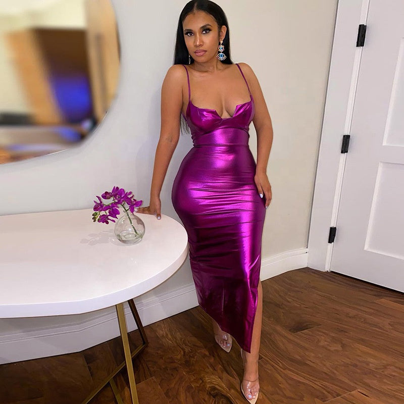 Nightclub Sensation Dress in Purple