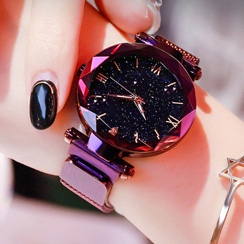 Luxury Starry Sky Magnetic Mesh Belt Band Watch