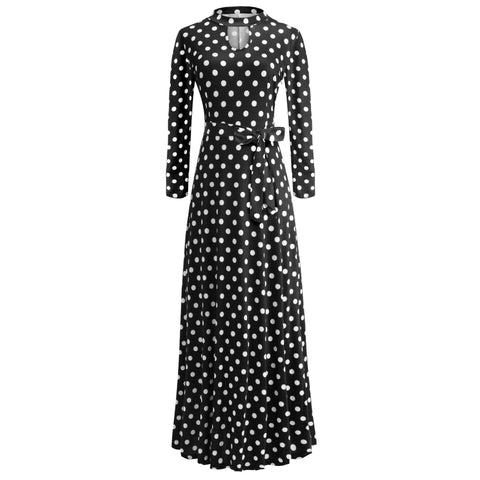 Kitenge Printed Maxi Dress Polka Dot