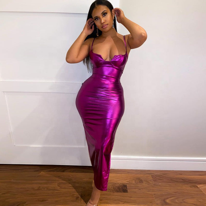 Nightclub Sensation Dress in Purple