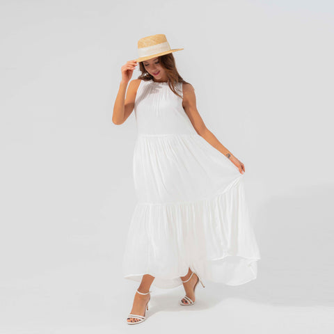 White Scarlett Sexy Summer Maxi Dresses