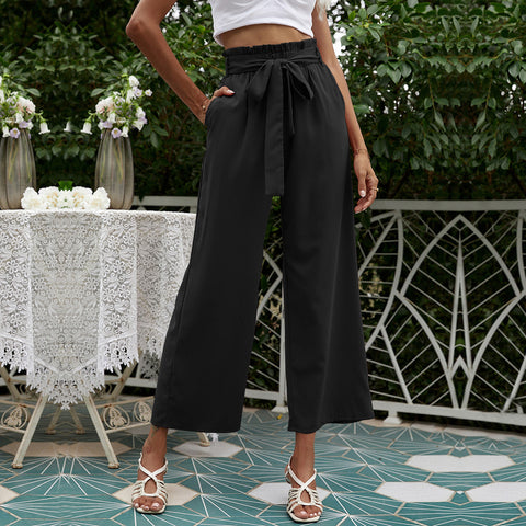 Black Brunch Wide Leg Pants