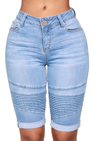 High Stretch Skinny Shorts Jeans Title | Cultureheaven.com