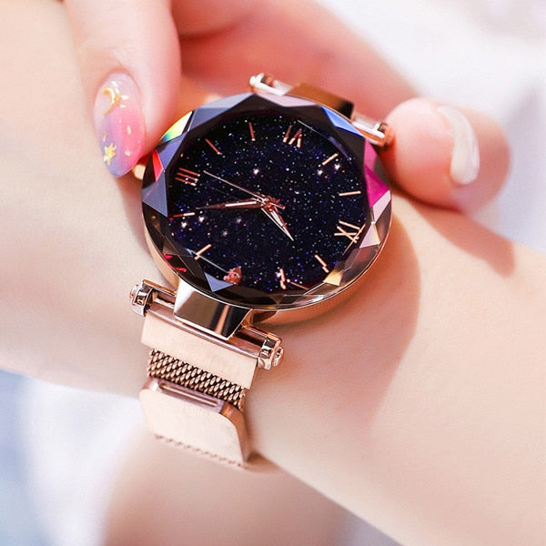 Luxury Starry Sky Magnetic Mesh Belt Band Watch